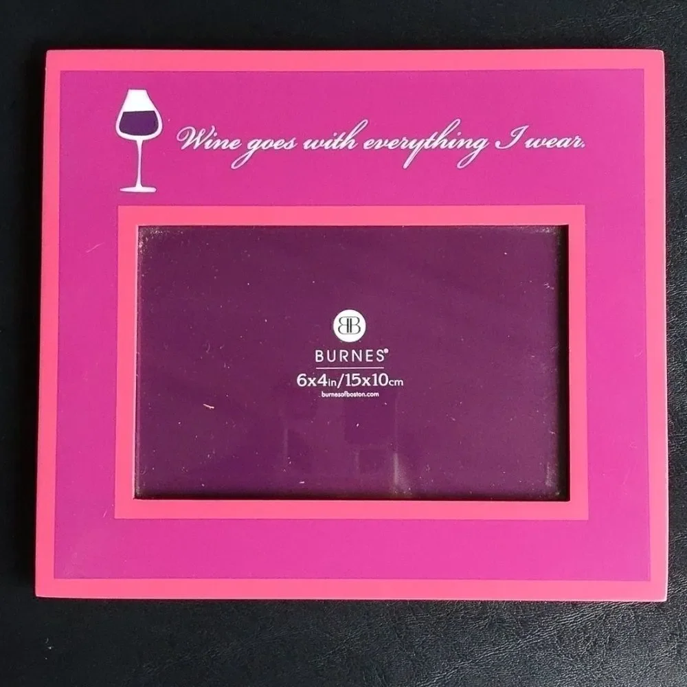 Burnes of Boston Pink 6x4 wooden picture frame